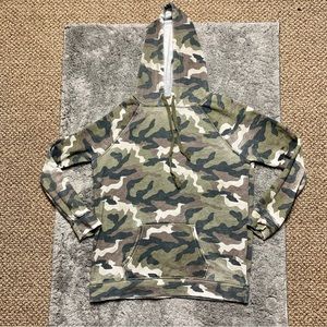Vintage American Eagle Lightweight Oversized Camo Hoodie